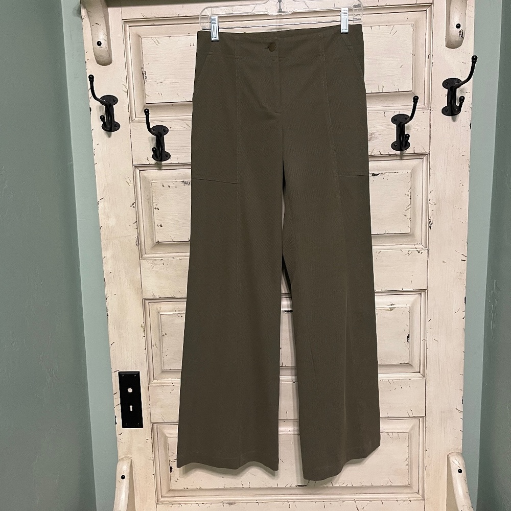 Veronica Beard [made USA] Olive Green Wanderlust  Wide Leg Pants Size 4